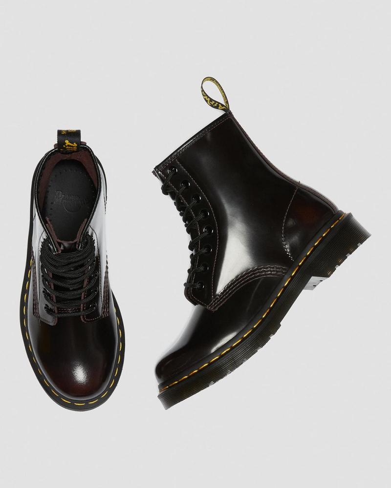 Dr Martens 1460 Arcadia Leren Veterlaarzen Dames Roze Rood | NL 624DFM